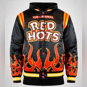 Red Hots Satin Varsity Jacket SZ LG